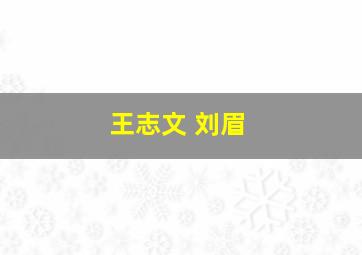 王志文 刘眉